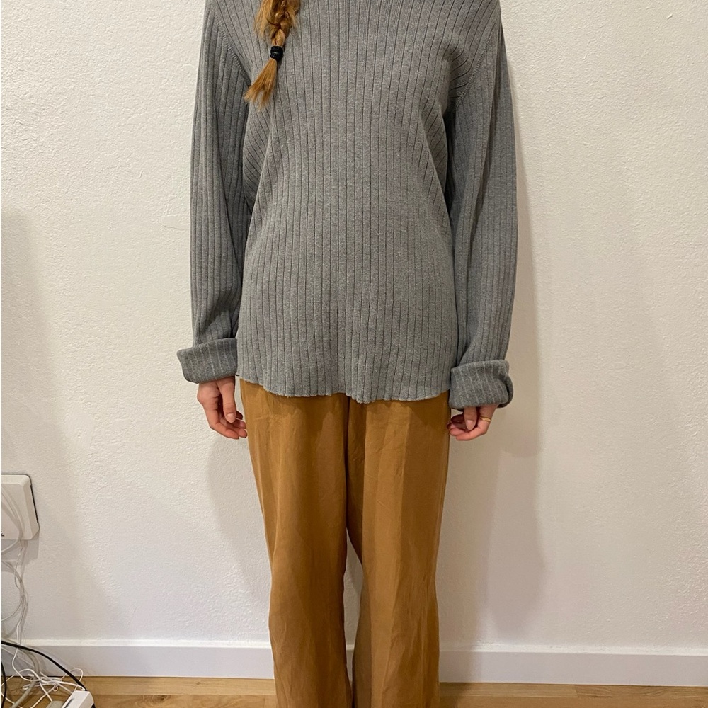 Vintage Abercrombie Gray Ribbed Sweater large